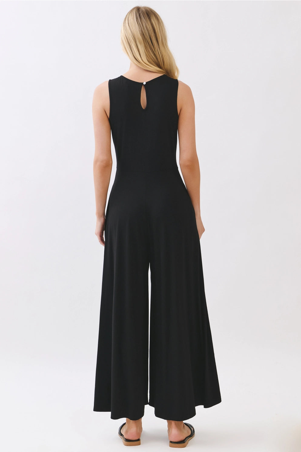 Black Front Twist Jumpsuit