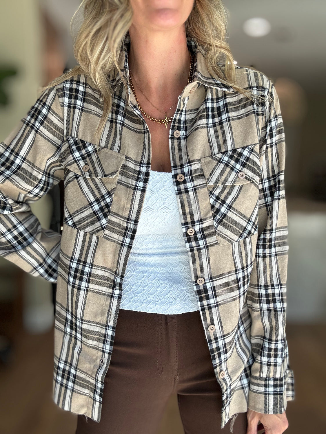Justin Side Slit Flannel