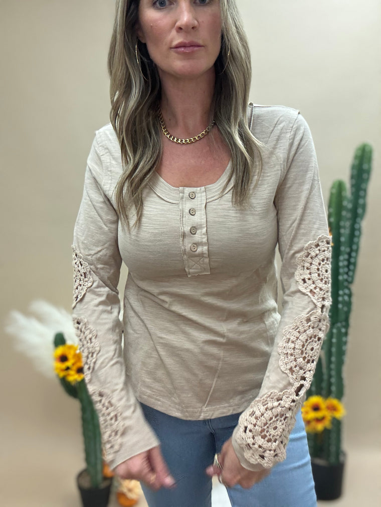 Crochet Medallion Long Sleeve