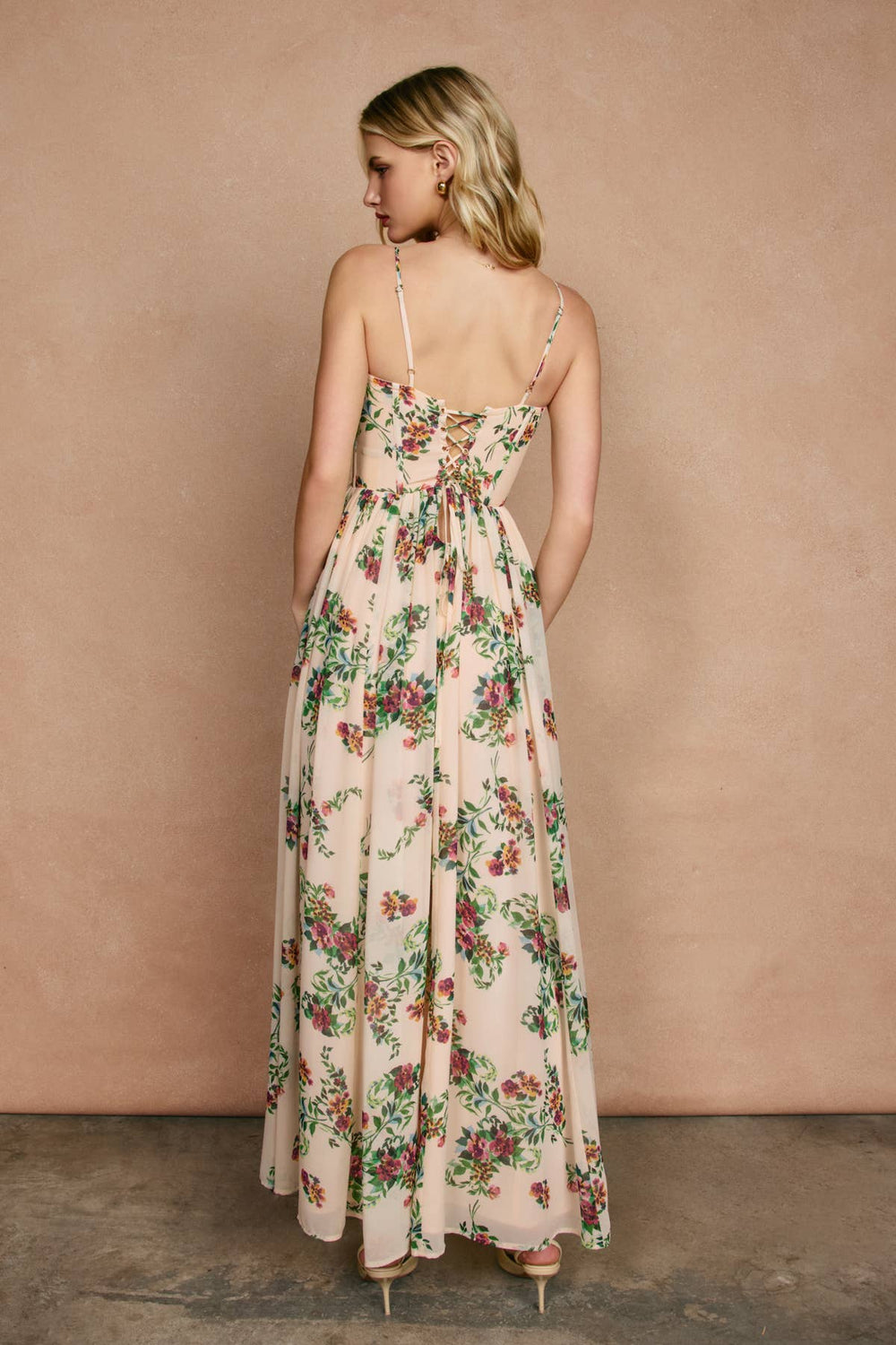Pamela Floral Corset Maxi Dress