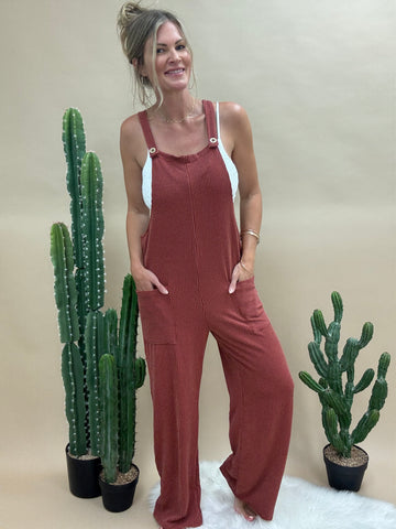 Rusty Ribbed Overalls