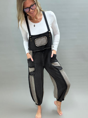 Canyon Quilted French Terry Overalls