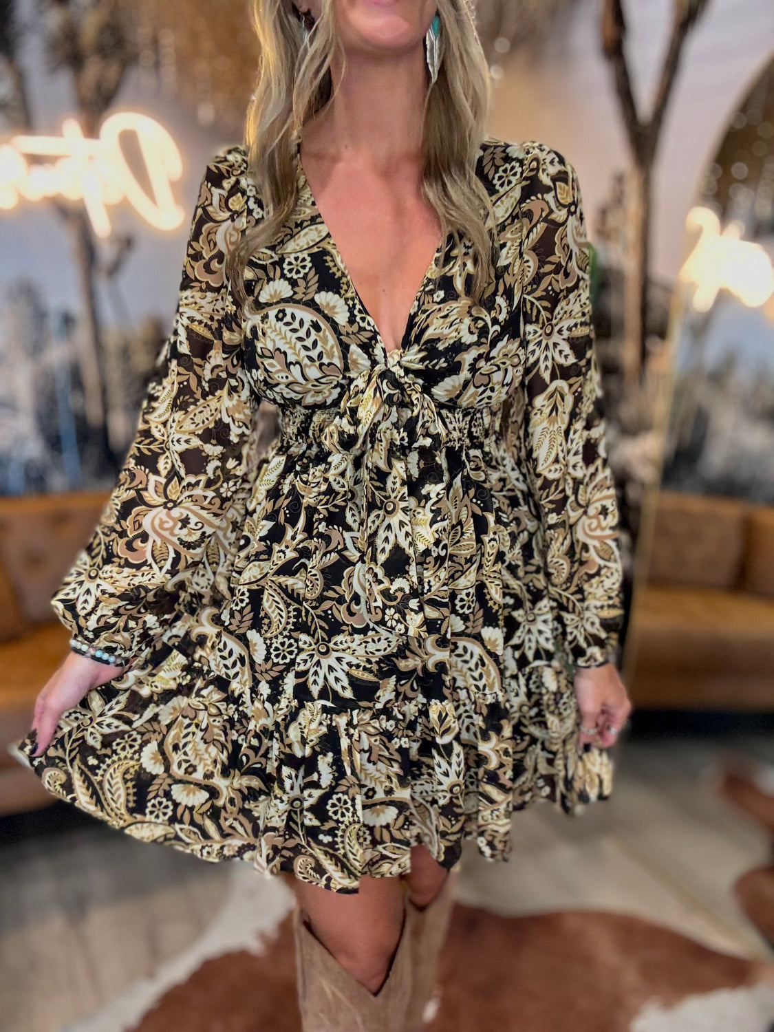 Ember+Oak Fall Floral Dress