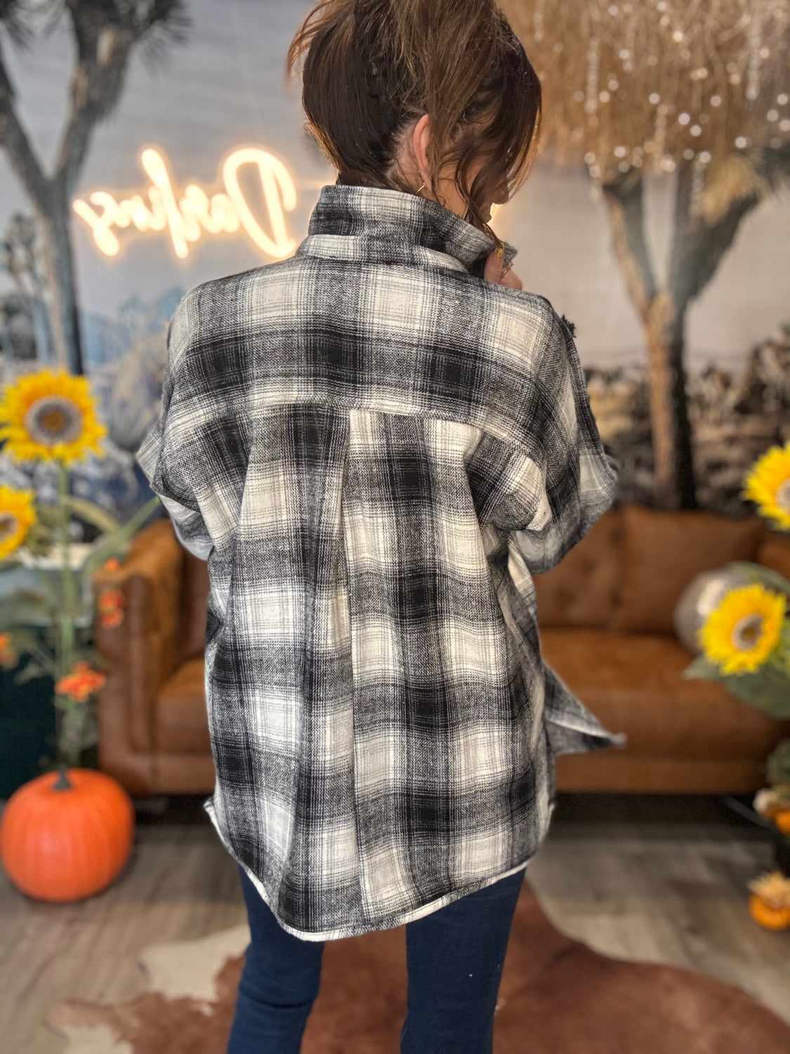 Grayskies Plaid Flannel Shacket