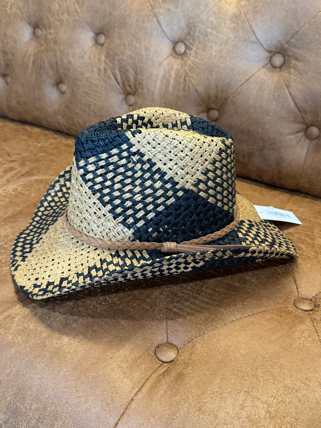 Two Tone Straw Hat