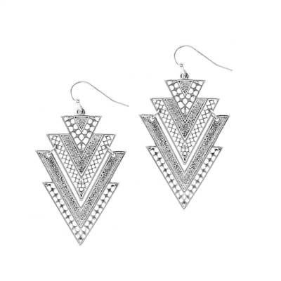 Silver Textured Triangle 1.25