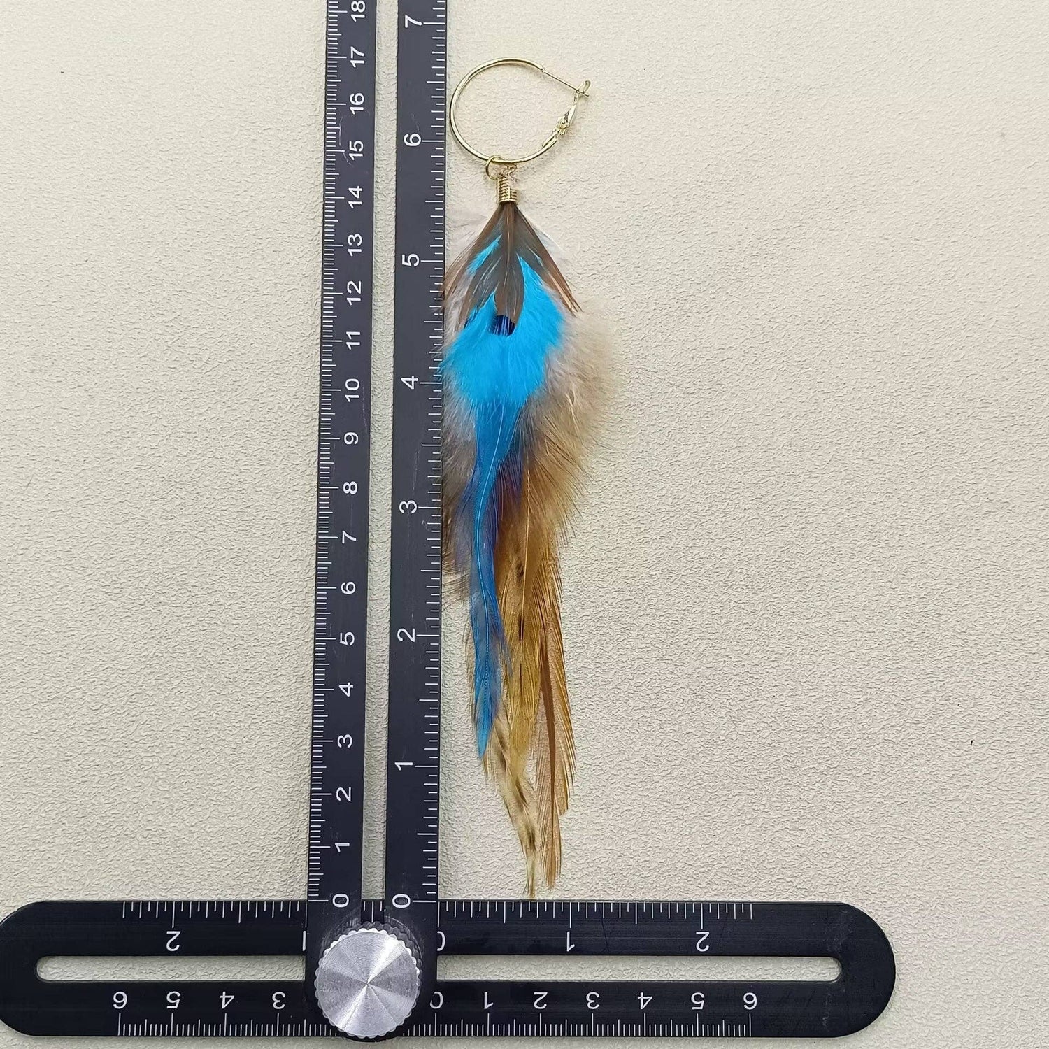Electric Blue Feather Earrings