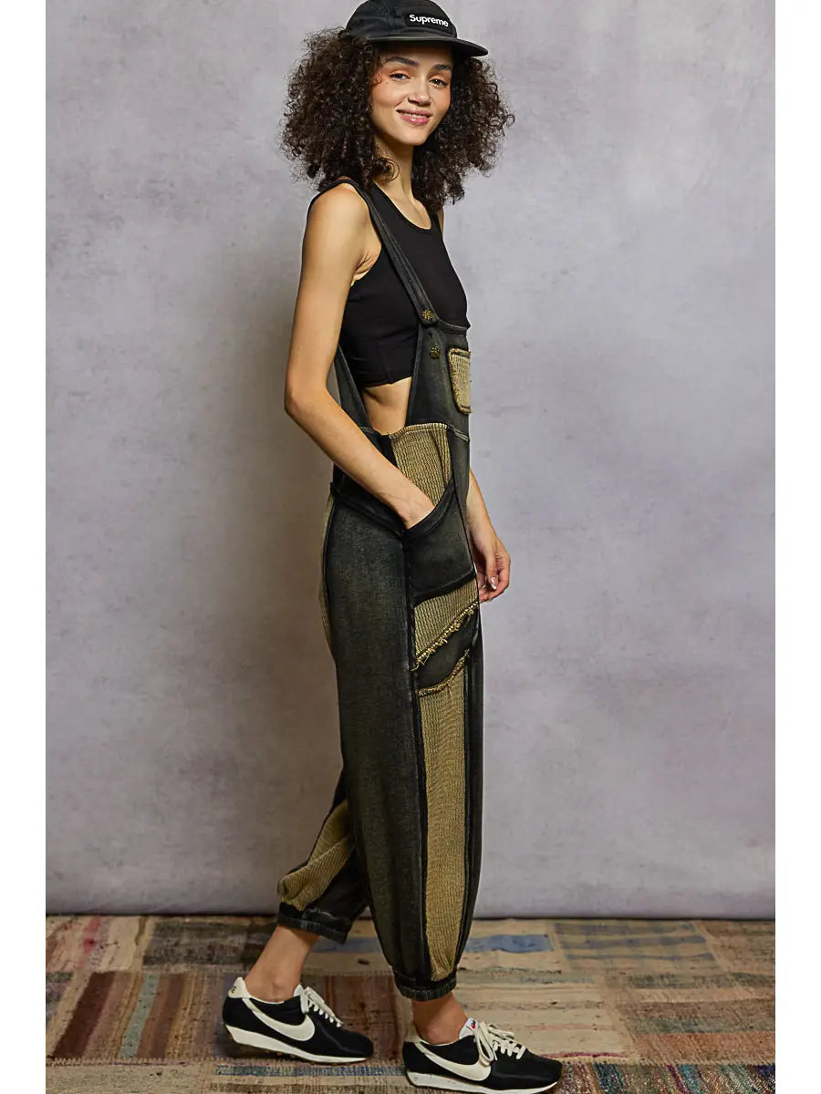 Canyon Quilted French Terry Overalls