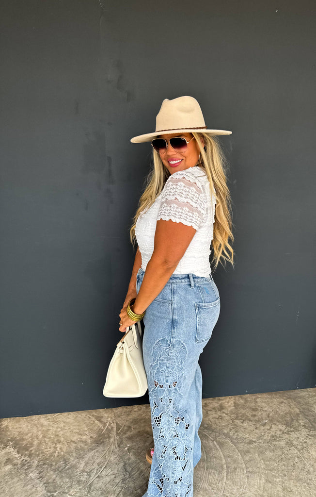 Lover Girl Lace Side Panel Jean