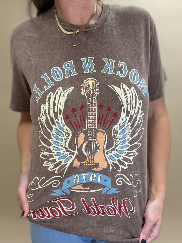 Rock and Roll World Tour Graphic Top