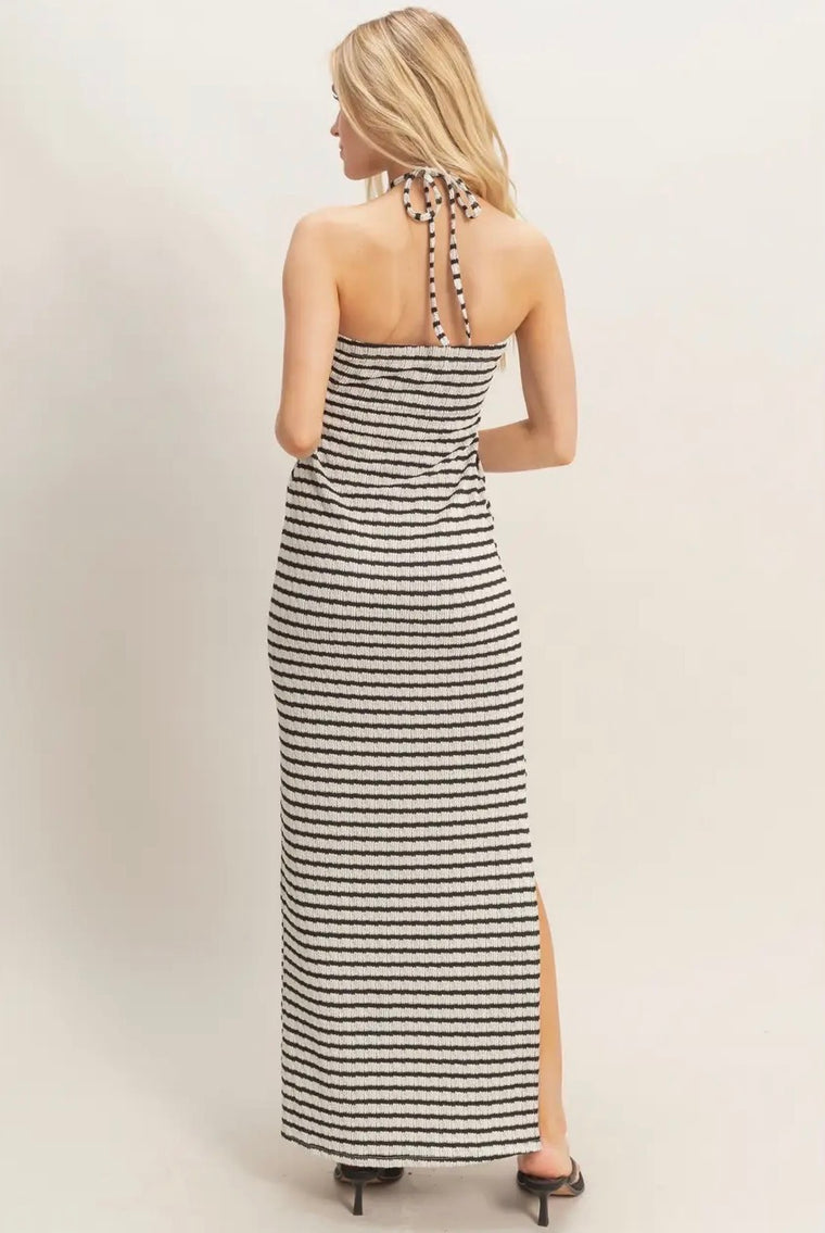 Billie Stripe Side Slit Maxi