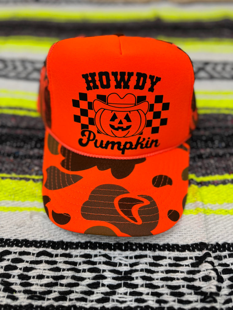 Howdy Pumpkin Trucker Hat