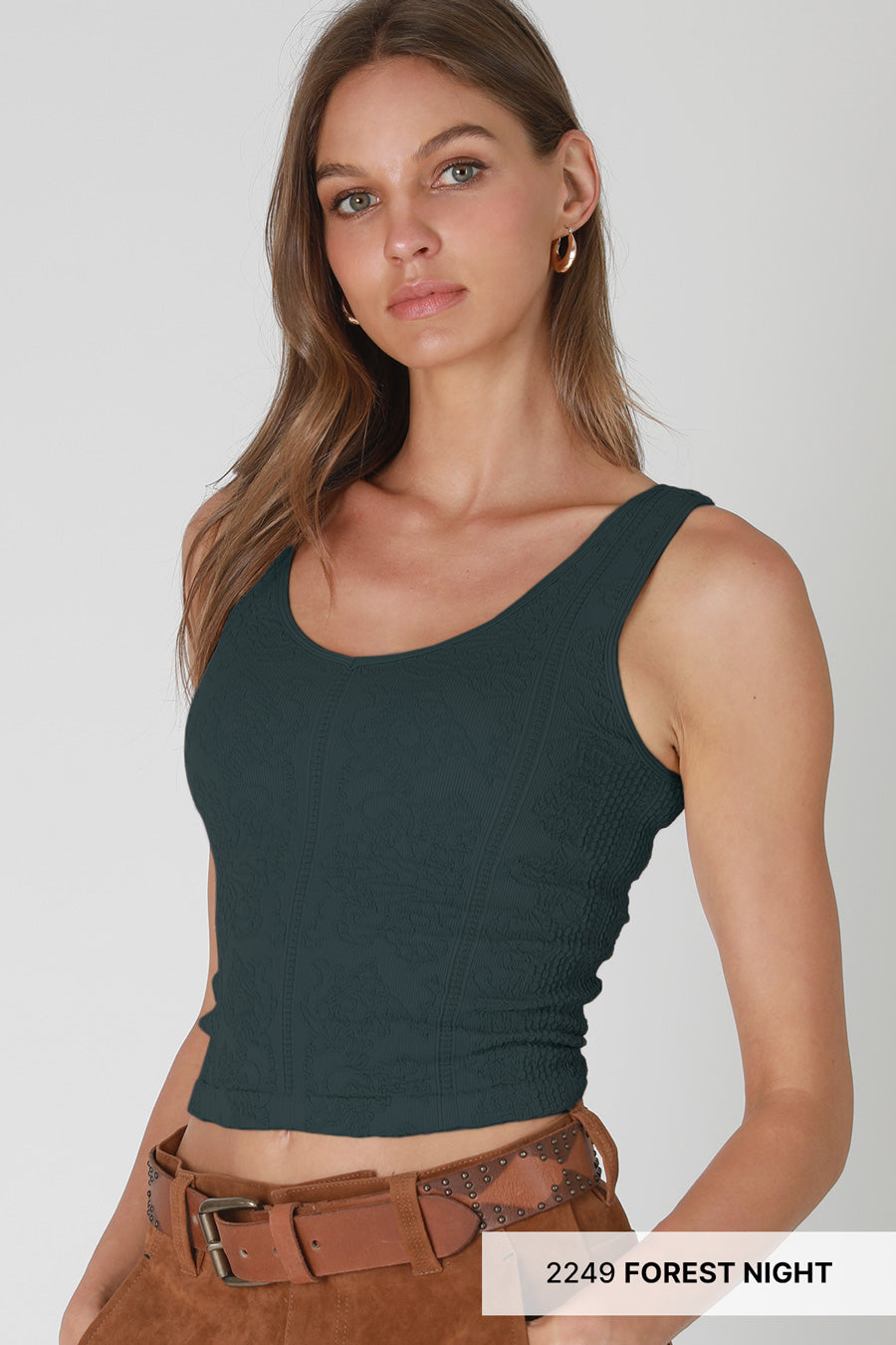 Reversible Lace Embossed  Tank