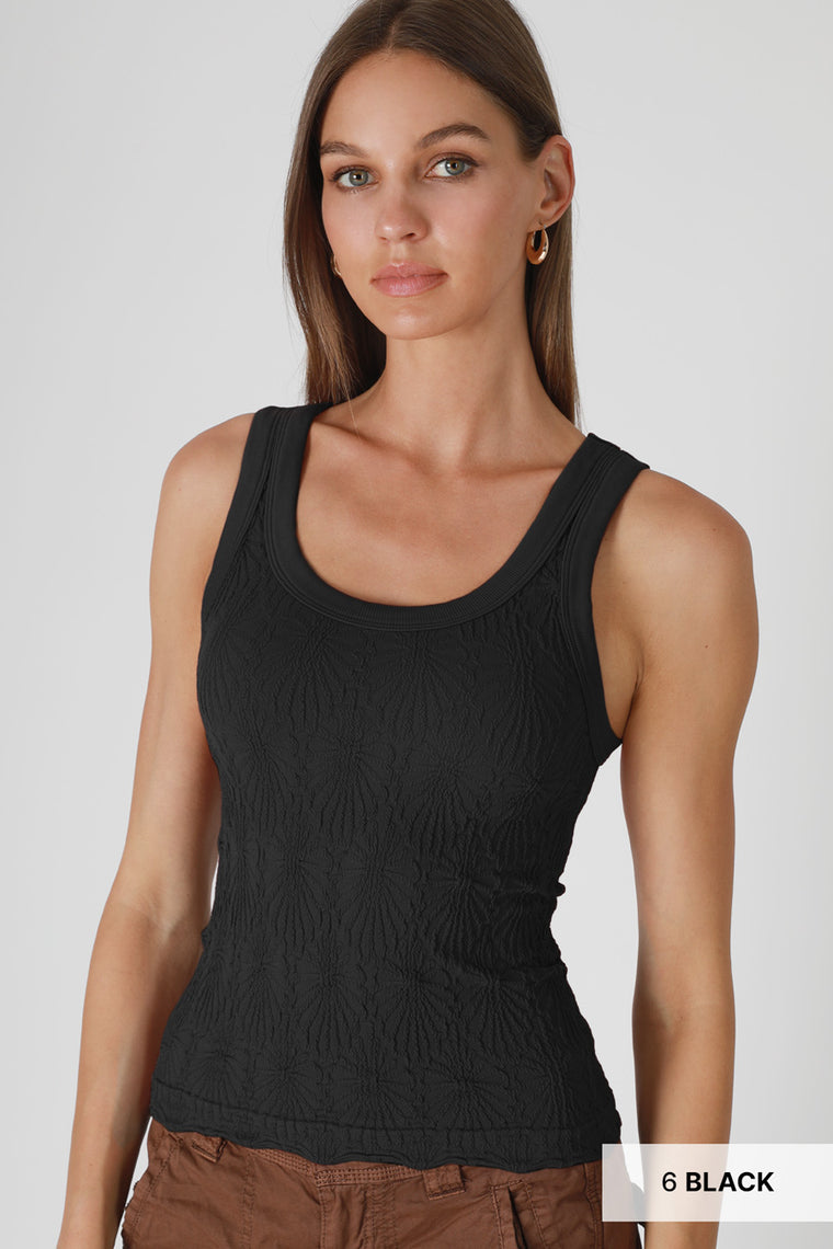 Full Length Lace Embossed Tank