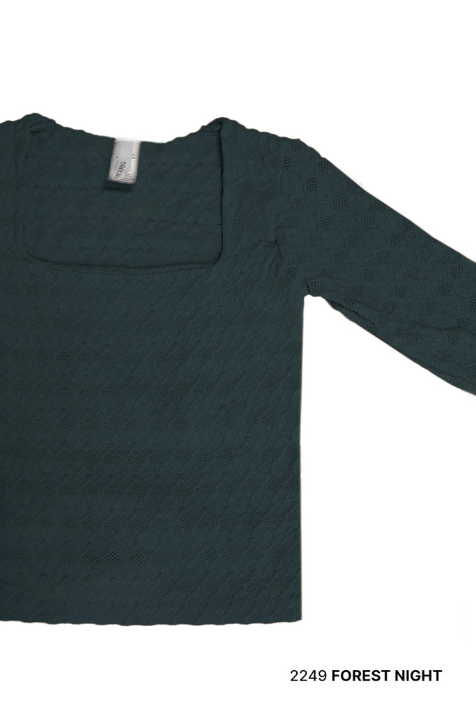 Honeycomb Texture Long Sleeve