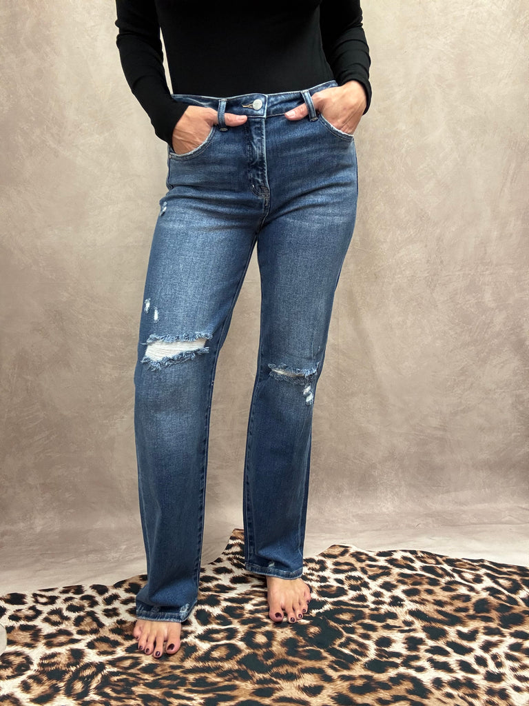 Porter Straight Leg Dark Wash Risen Jeans