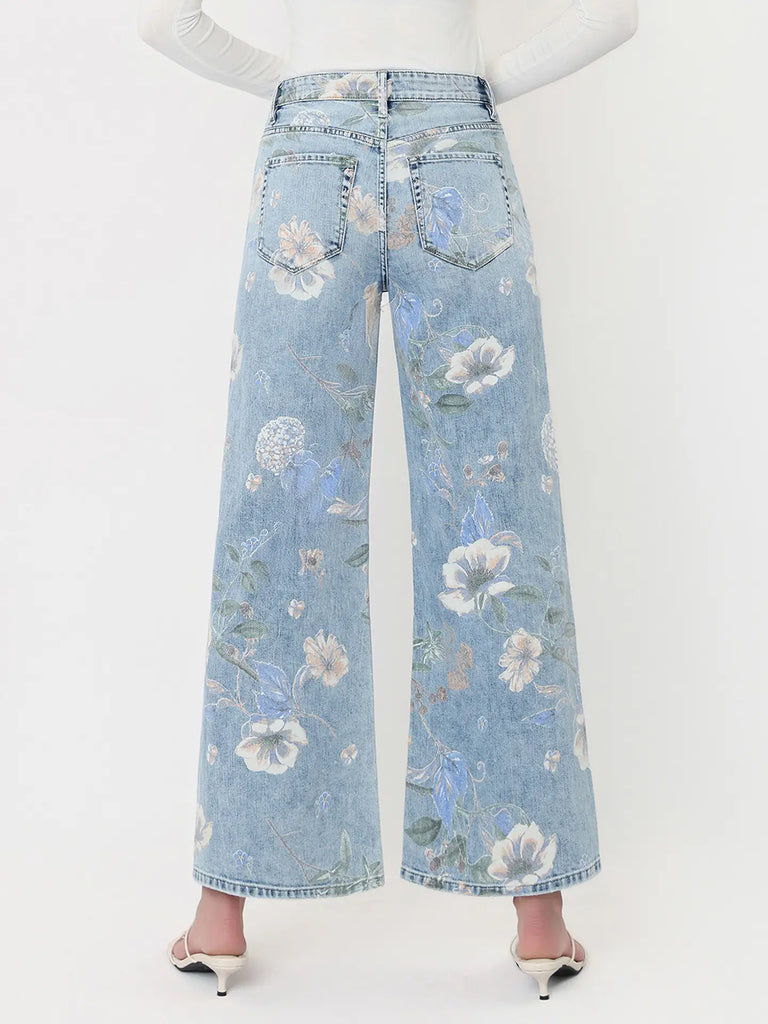 Wildflower Cropped Denim Jeans