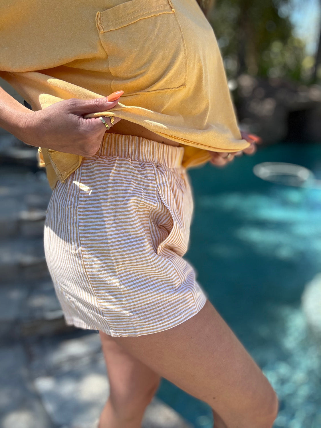Yellow Stripe Boxer Shorts