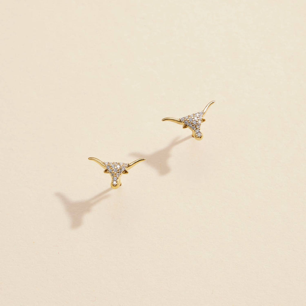 Bull Head Stud Earrings