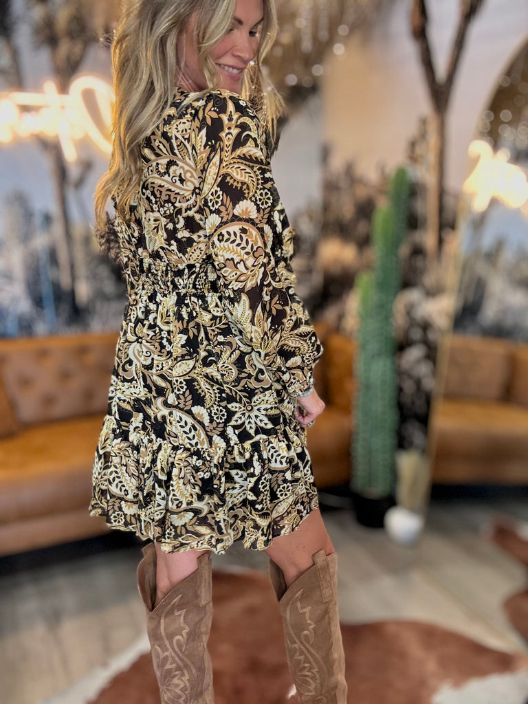Ember+Oak Fall Floral Dress