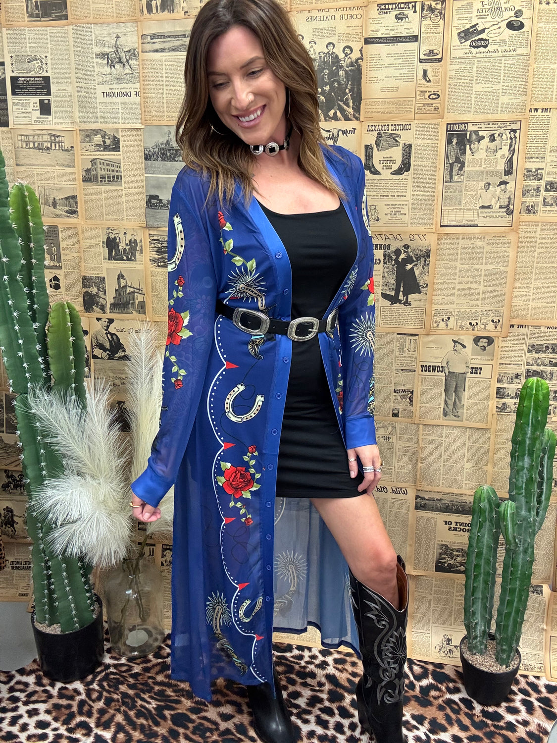 Spurs & Roses Mesh Maxi Duster