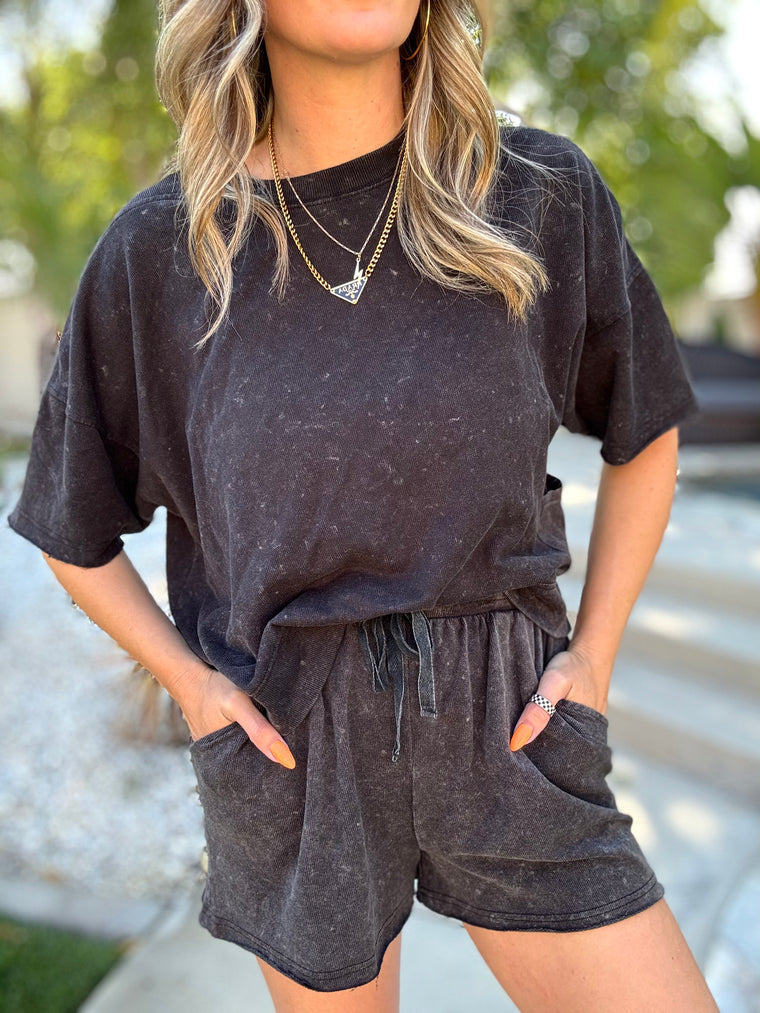Dylan Mineral Washed Shorts Set