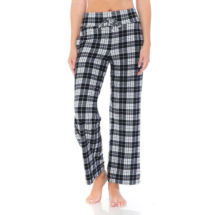 Black Plaid Pajama Pants