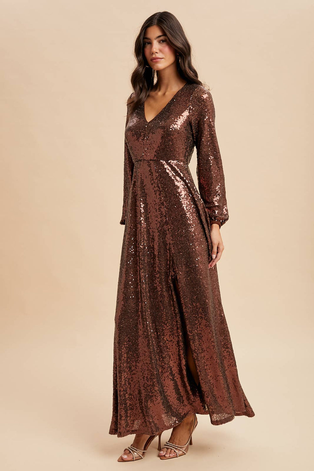 Bronzed Sequin Dress