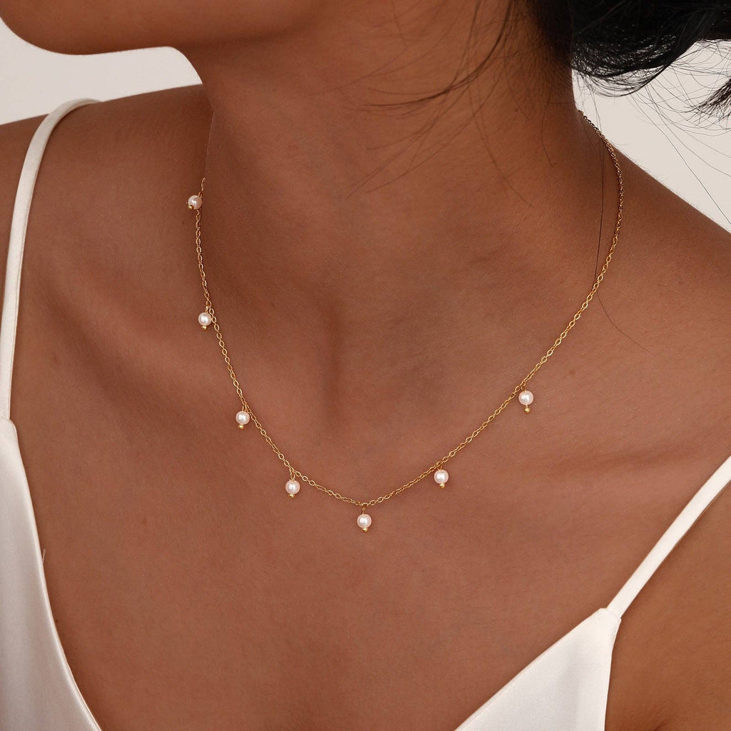 Elodie Dainty Pearls Necklace