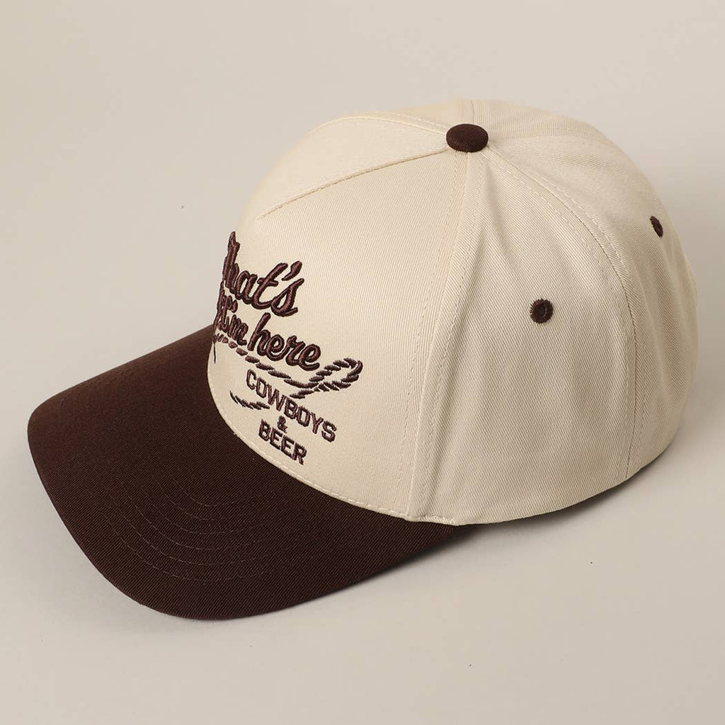 Cowboys & Beer Two Tone Hat