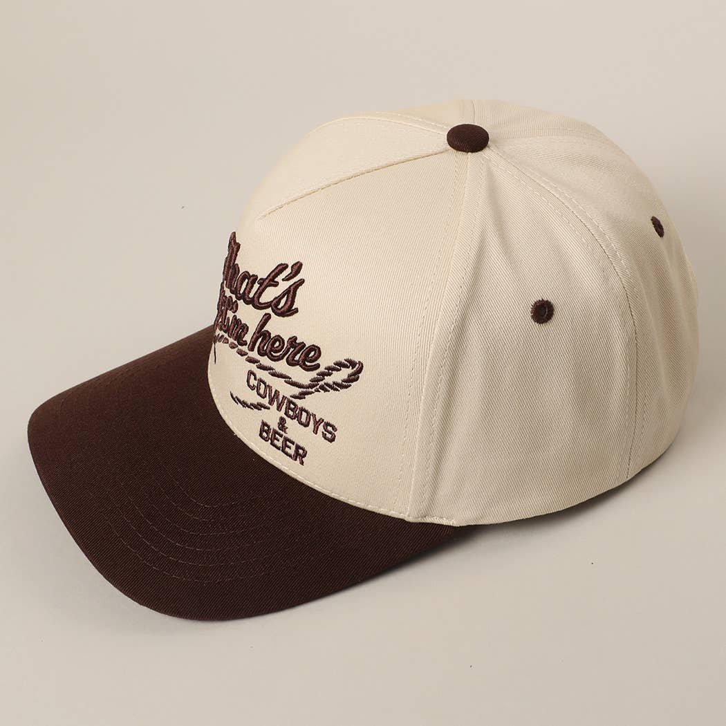 Cowboys & Beer Two Tone Hat