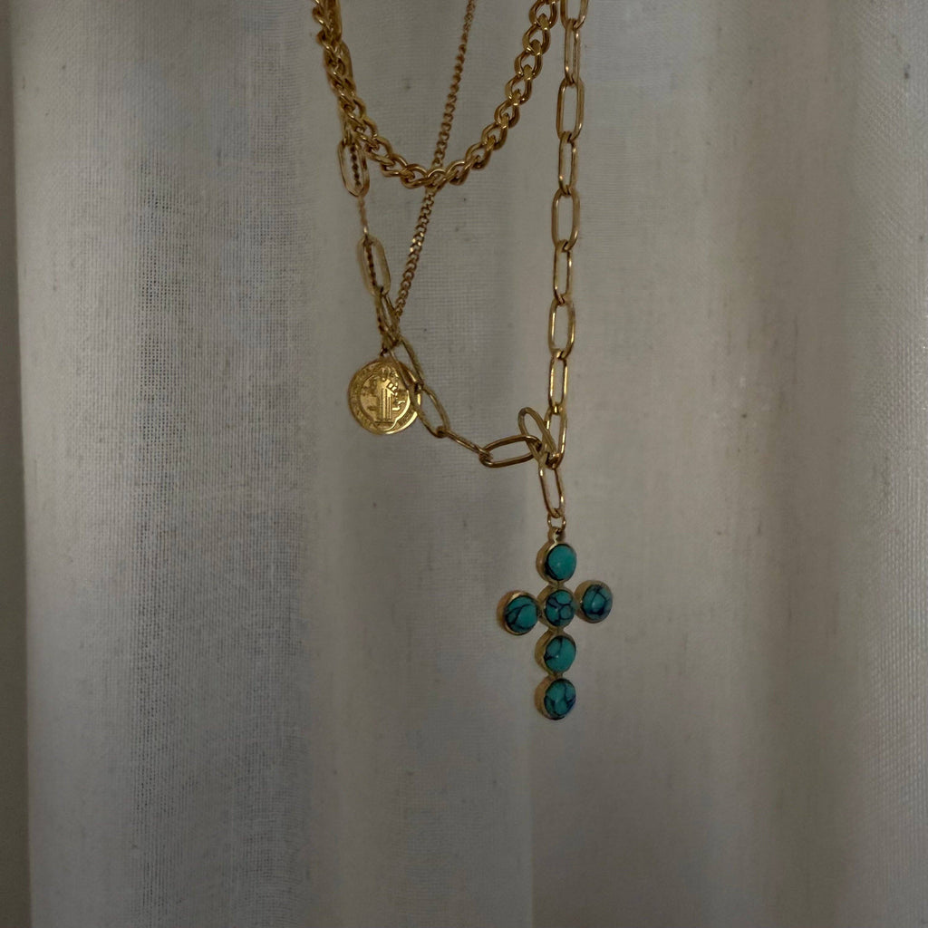 Pre-Stacked Turquoise Layers Set