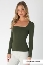 Clean Lines Square Neck Long Sleeve