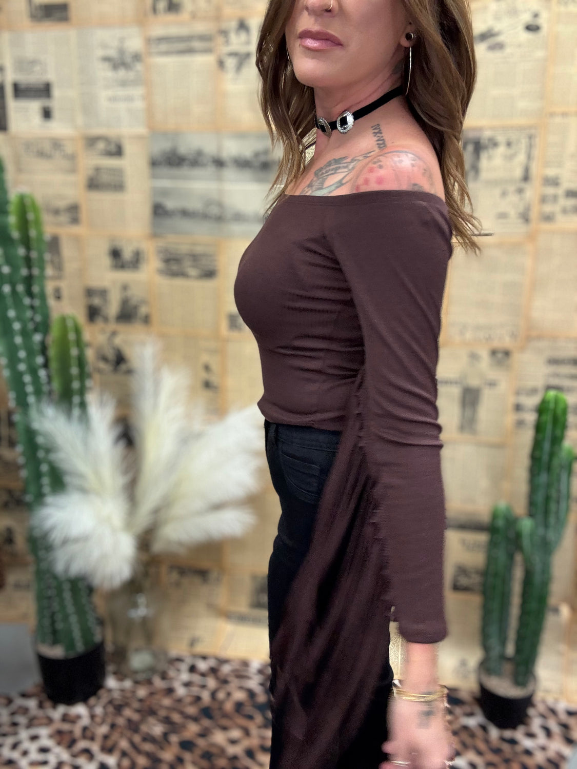 Ella Fringe Long Sleeve Top