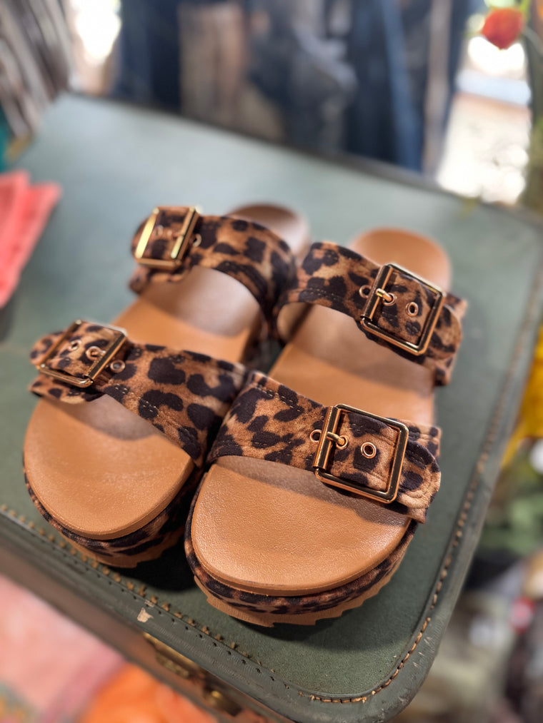 Platform Leopard Sandal