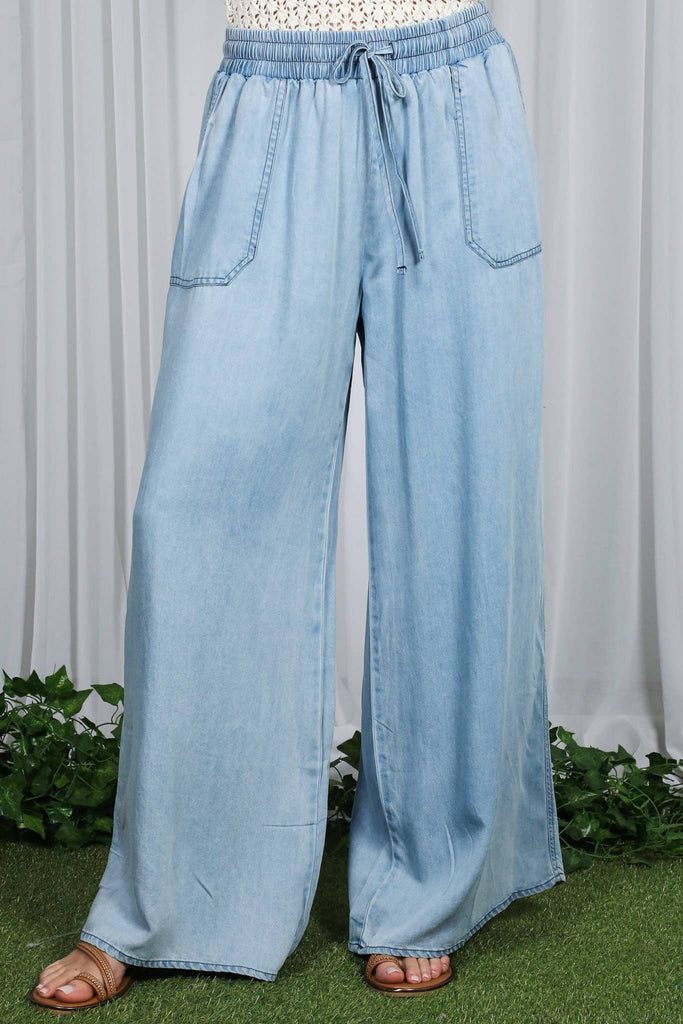 Wide Leg Tencel Pants