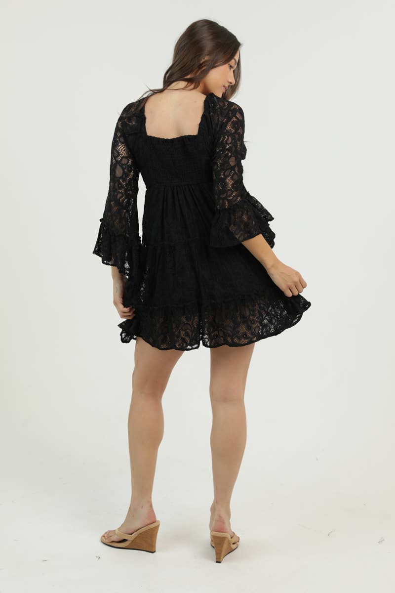 Belle Full Lace Mini Dress