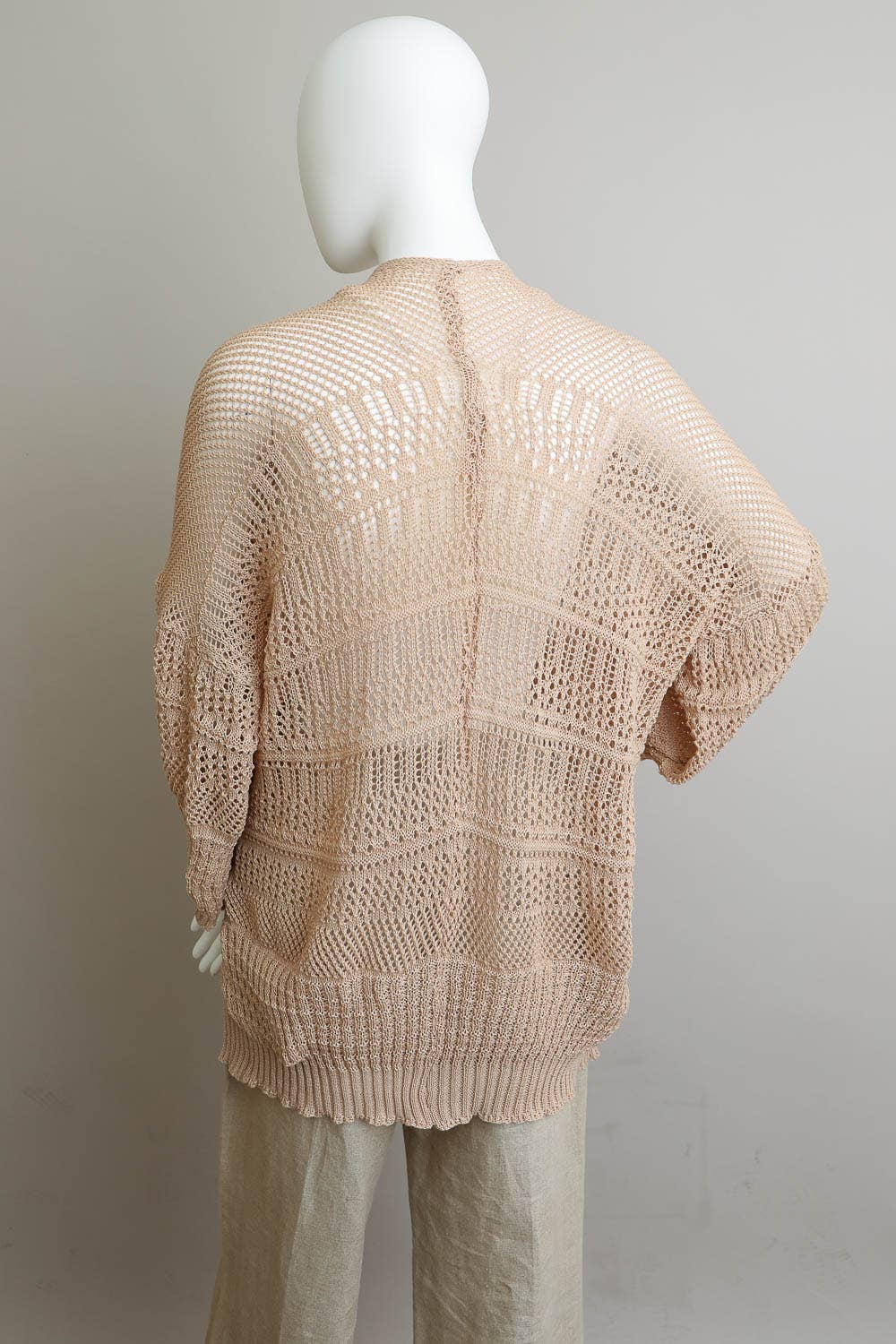 Relaxed Fit Boutique Cardigan | Fashionable Netted Knit 🌟: Rust