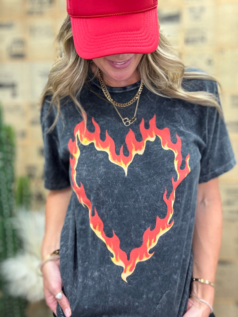 Burning Heart Graphic Tee