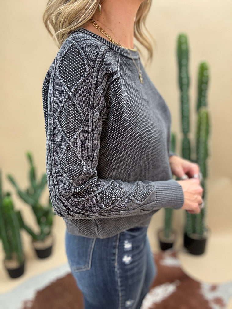 Creme Brulè  Ash Black Sweater