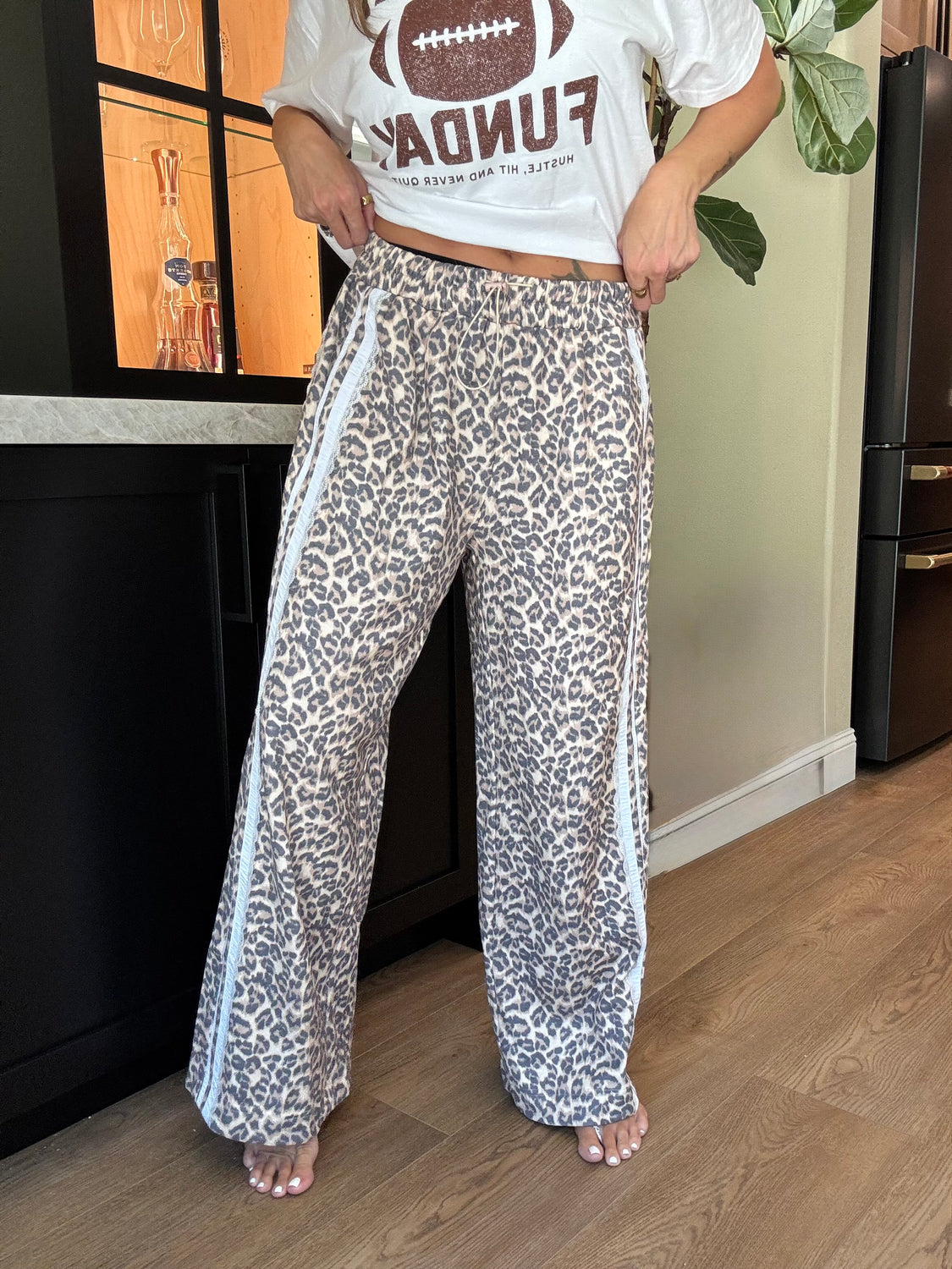 Leopard+Lace Track Pants