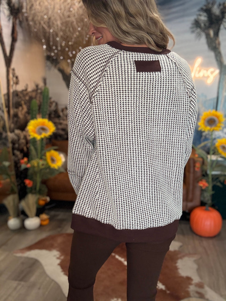 Waffle Pullover