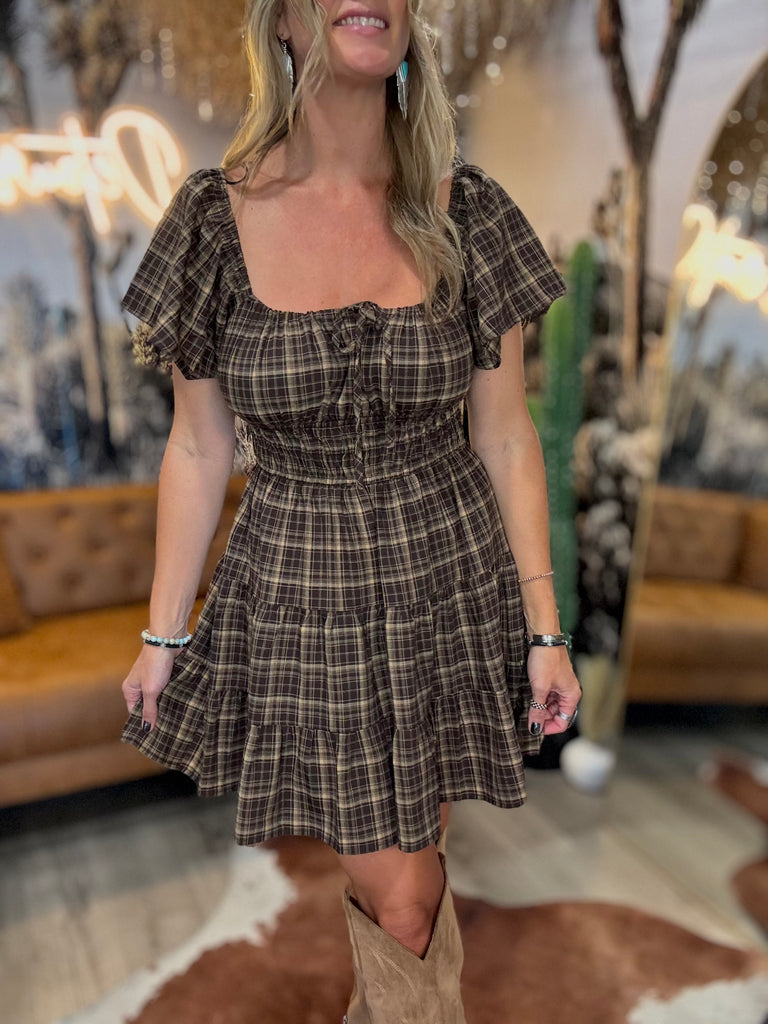 Mulberry Plaid Dress