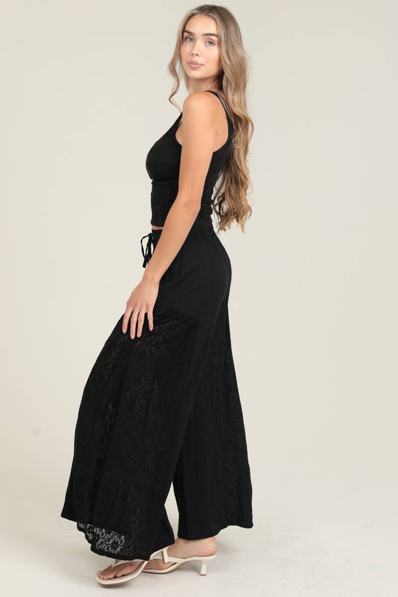 Judith Black Lace Sides Pants
