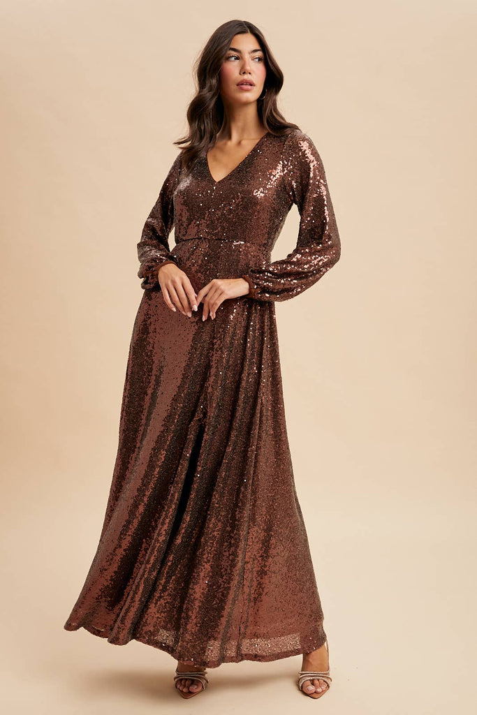 Bronzed Sequin Dress