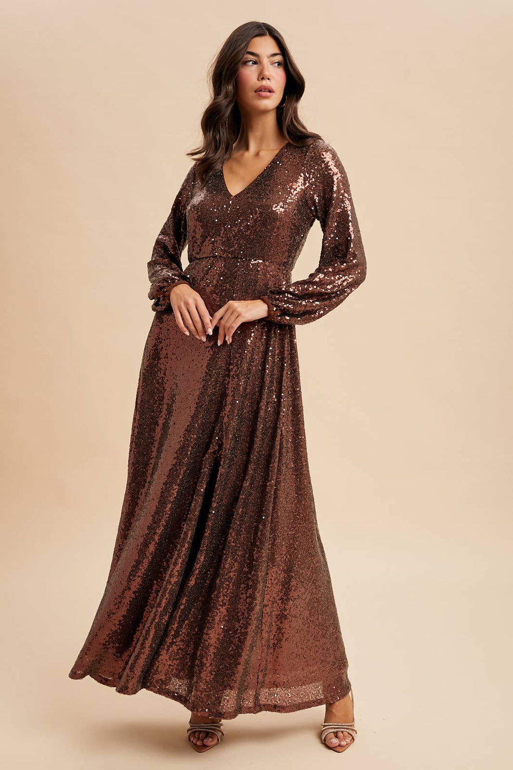 Bronzed Sequin Dress