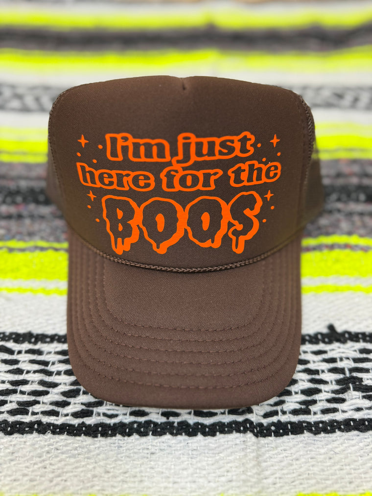Just Here For Boos Trucker Hat