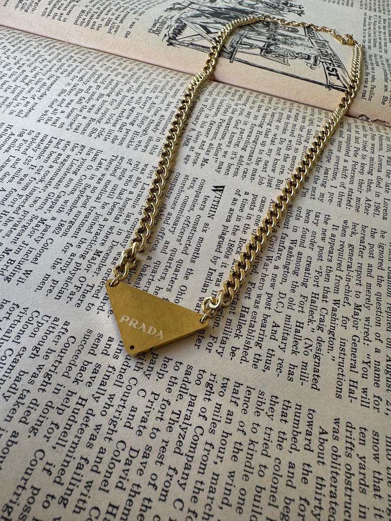 Up Cycled Prada Necklace