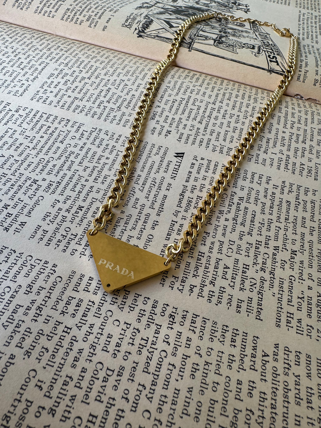 Up Cycled Prada Necklace