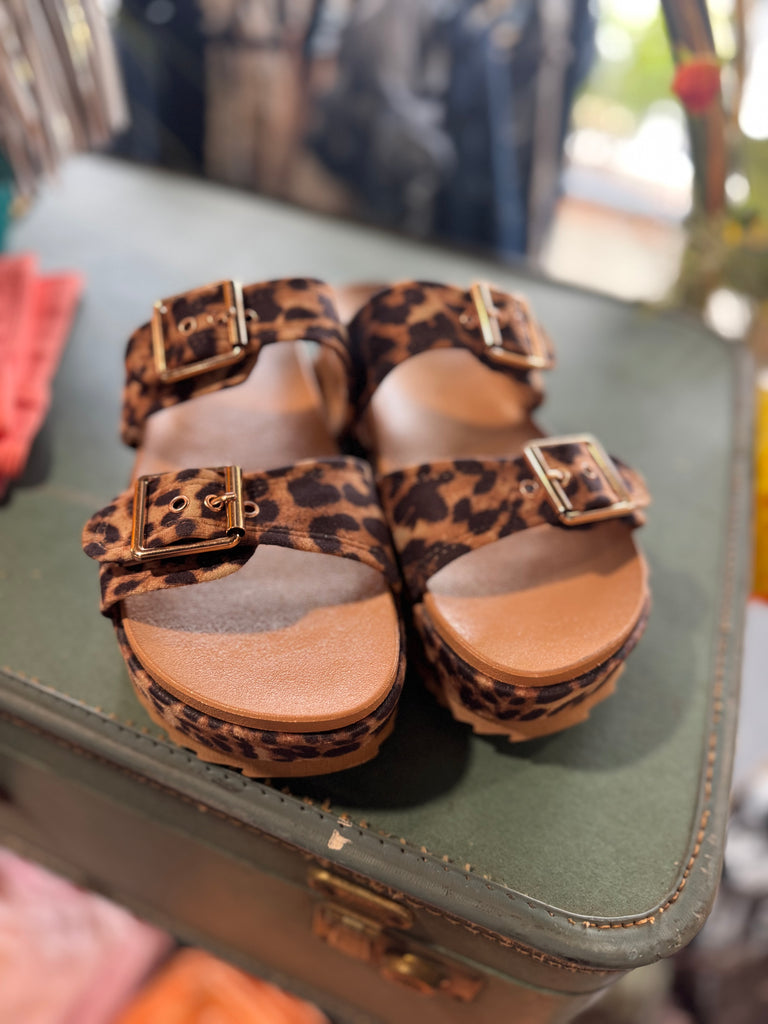 Platform Leopard Sandal